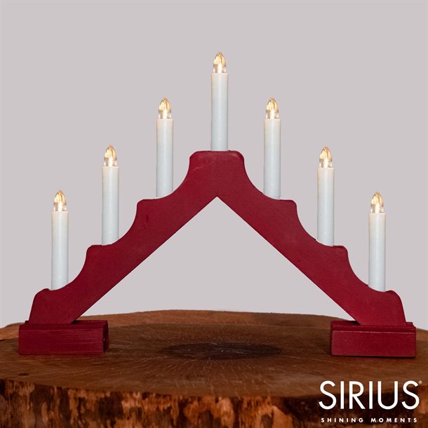 Sirius Sussie lysestage 7 Led Rød 60117  